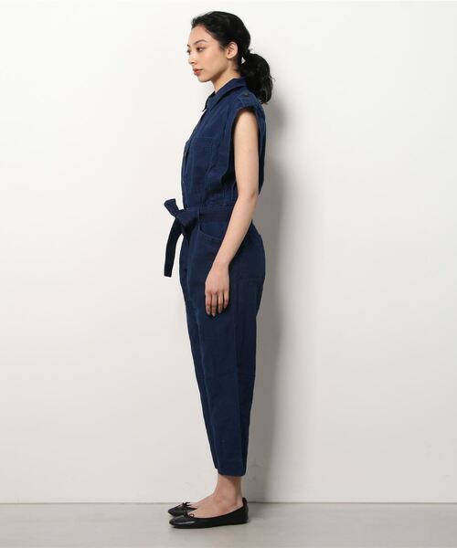 Banana Republic(バナナリパブリック)の「リネン コットン ユーティリティ クロップドジャンプスーツ(つなぎ/オールインワン・レディース・インディゴブルー・S/M/L/XS)」の6枚目の写真