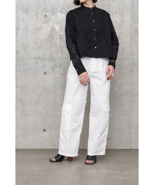 LA PEAU DE GEM（ラポドゥジェム）の「【LA PEAU DE GEM】ナイロンカーゴパンツ（カーゴパンツ・レディース・ホワイト/ブラック・S/M）」の3枚目の写真