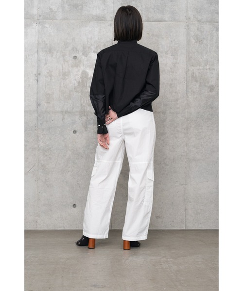 LA PEAU DE GEM（ラポドゥジェム）の「【LA PEAU DE GEM】ナイロンカーゴパンツ（カーゴパンツ・レディース・ホワイト/ブラック・S/M）」の5枚目の写真