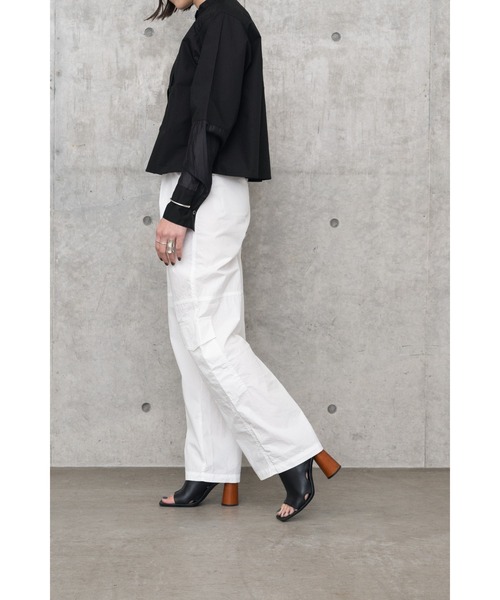 LA PEAU DE GEM（ラポドゥジェム）の「【LA PEAU DE GEM】ナイロンカーゴパンツ（カーゴパンツ・レディース・ホワイト/ブラック・S/M）」の6枚目の写真