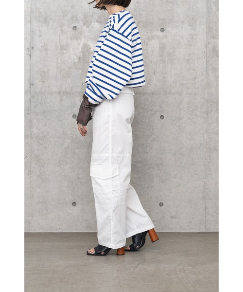 LA PEAU DE GEM（ラポドゥジェム）の「【LA PEAU DE GEM】ナイロンカーゴパンツ（カーゴパンツ・レディース・ホワイト/ブラック・S/M）」の7枚目の写真