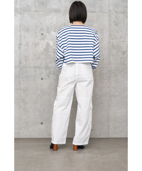 LA PEAU DE GEM（ラポドゥジェム）の「【LA PEAU DE GEM】ナイロンカーゴパンツ（カーゴパンツ・レディース・ホワイト/ブラック・S/M）」の8枚目の写真