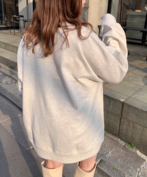 OLIVE des OLIVE(オリーブデオリーブ)の「【ZOZO限定】ルーズなCat裏毛スウェット(スウェット・レディース・ライトグレー/オフホワイト・FREE)」の12枚目の写真