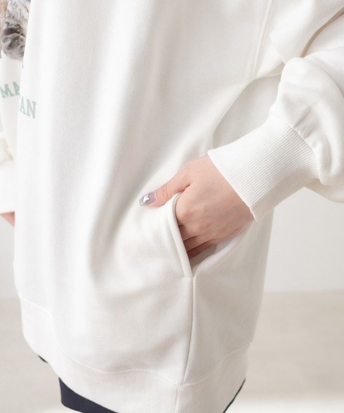 OLIVE des OLIVE(オリーブデオリーブ)の「【ZOZO限定】ルーズなCat裏毛スウェット(スウェット・レディース・ライトグレー/オフホワイト・FREE)」の17枚目の写真