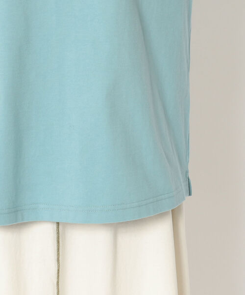 AVIREX（アヴィレックス）の「SLEEVE OPEN EMBROIDERY T-SHIRT/ スリーブオープン刺繍ティーシャツ（Tシャツ/カットソー・レディース・オフホワイト/レッド/サックスブルー/ブラック・FREE）」の9枚目の写真