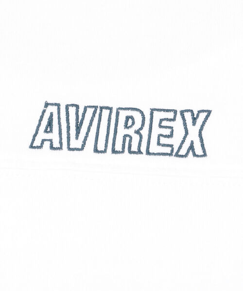 AVIREX（アヴィレックス）の「SLEEVE OPEN EMBROIDERY T-SHIRT/ スリーブオープン刺繍ティーシャツ（Tシャツ/カットソー・レディース・オフホワイト/レッド/サックスブルー/ブラック・FREE）」の13枚目の写真