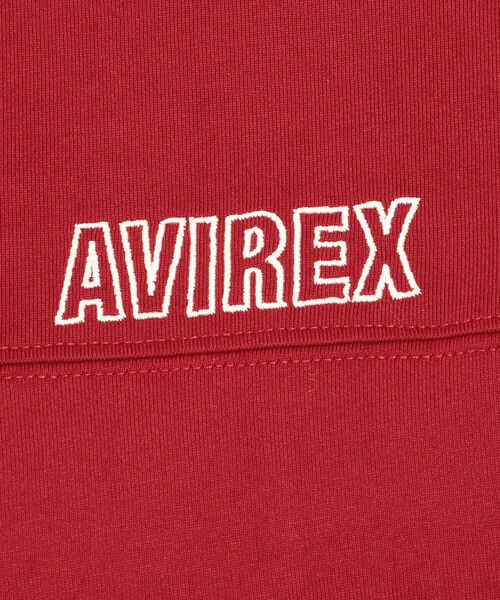 AVIREX（アヴィレックス）の「SLEEVE OPEN EMBROIDERY T-SHIRT/ スリーブオープン刺繍ティーシャツ（Tシャツ/カットソー・レディース・オフホワイト/レッド/サックスブルー/ブラック・FREE）」の15枚目の写真