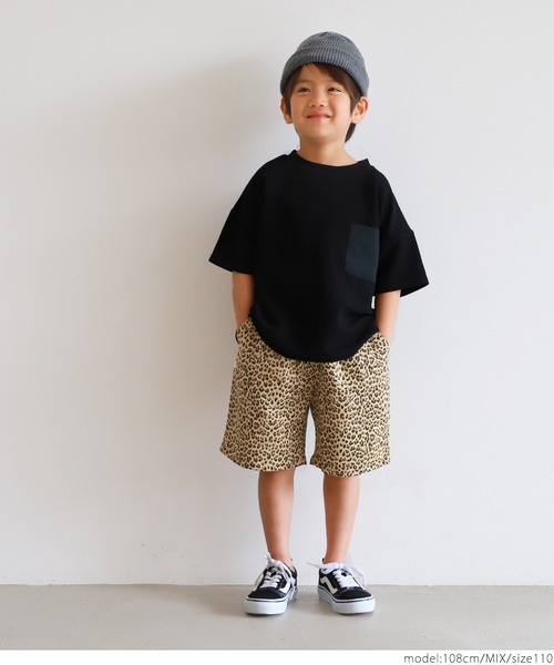 coca（coca）（コカ）の「キッズ　親子お揃いレオパードハーフパンツ（その他パンツ・キッズ・その他・100/110/120/130/140）」の2枚目の写真