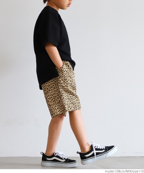 coca（coca）（コカ）の「キッズ　親子お揃いレオパードハーフパンツ（その他パンツ・キッズ・その他・100/110/120/130/140）」の3枚目の写真