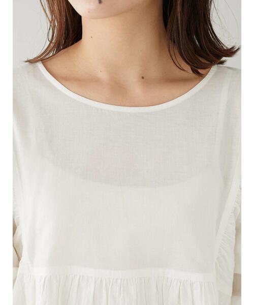 RAY CASSIN FAVORI（レイカズンフェバリ）の「・RAY CASSIN ドビー×ギャザーチュニック（Tシャツ/カットソー・レディース・ブラック/ミント/オフホワイト/イエロー・FREE）」の15枚目の写真