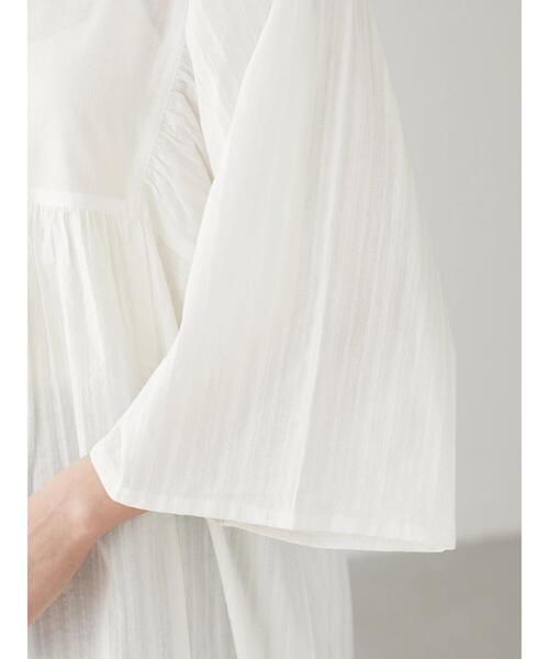 RAY CASSIN FAVORI（レイカズンフェバリ）の「・RAY CASSIN ドビー×ギャザーチュニック（Tシャツ/カットソー・レディース・ブラック/ミント/オフホワイト/イエロー・FREE）」の16枚目の写真