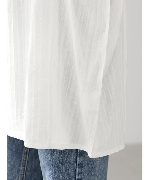 RAY CASSIN FAVORI（レイカズンフェバリ）の「・RAY CASSIN ドビー×ギャザーチュニック（Tシャツ/カットソー・レディース・ブラック/ミント/オフホワイト/イエロー・FREE）」の17枚目の写真