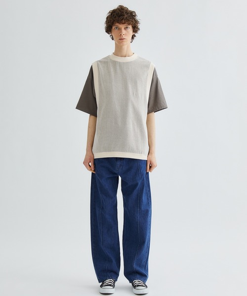 marka（マーカ）の「MESH VEST（ベスト・メンズ・ホワイト/ブラック・1/2）」の4枚目の写真