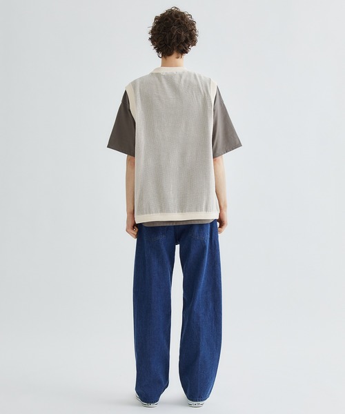 marka（マーカ）の「MESH VEST（ベスト・メンズ・ホワイト/ブラック・1/2）」の6枚目の写真