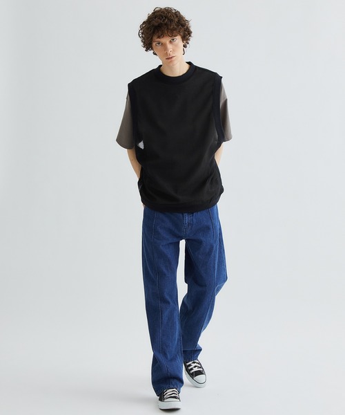 Markaware ブラック　サマーベスト　ペーパー混 MARKAWARE - ULTRA LIGHT ALL WEATHER CLOTH GYM VEST