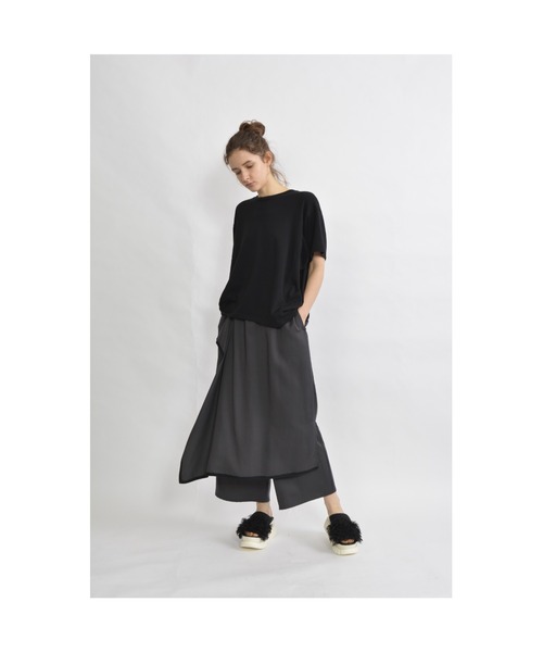 gomme(ゴム)の「エクセルツイル ワイドパンツ(その他パンツ・レディース・チャコールグレー/ブラック・MEDIUM)」の4枚目の写真
