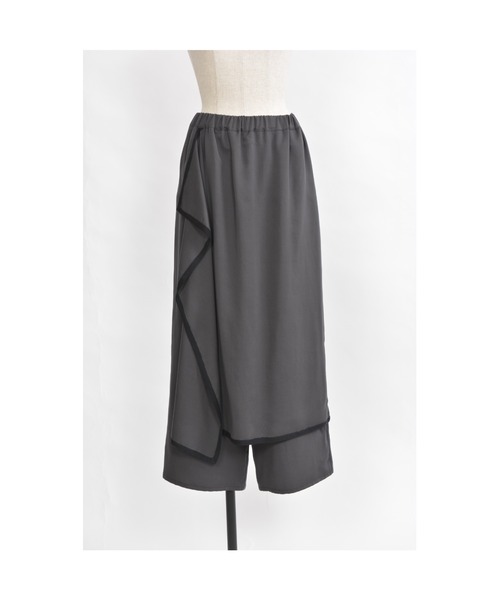 gomme(ゴム)の「エクセルツイル ワイドパンツ(その他パンツ・レディース・チャコールグレー/ブラック・MEDIUM)」の7枚目の写真