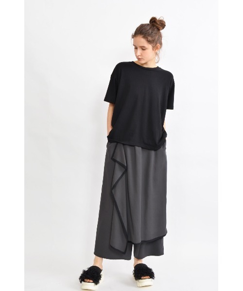 gomme(ゴム)の「エクセルツイル ワイドパンツ(その他パンツ・レディース・チャコールグレー/ブラック・MEDIUM)」の15枚目の写真