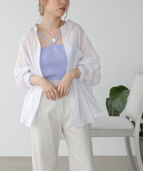 RAY CASSIN（レイカズン）の「BIGドロショルシャツ（シャツ/ブラウス・レディース・イエロー/ブルー/グリーン/オフホワイト・FREE）」の2枚目の写真