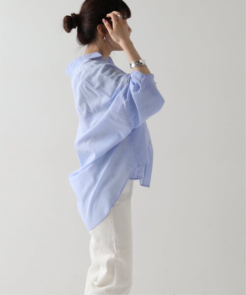 RAY CASSIN（レイカズン）の「BIGドロショルシャツ（シャツ/ブラウス・レディース・イエロー/ブルー/グリーン/オフホワイト・FREE）」の3枚目の写真