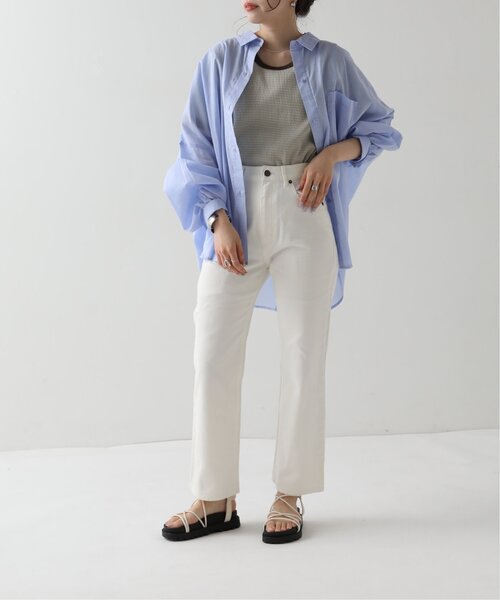 RAY CASSIN（レイカズン）の「BIGドロショルシャツ（シャツ/ブラウス・レディース・イエロー/ブルー/グリーン/オフホワイト・FREE）」の21枚目の写真