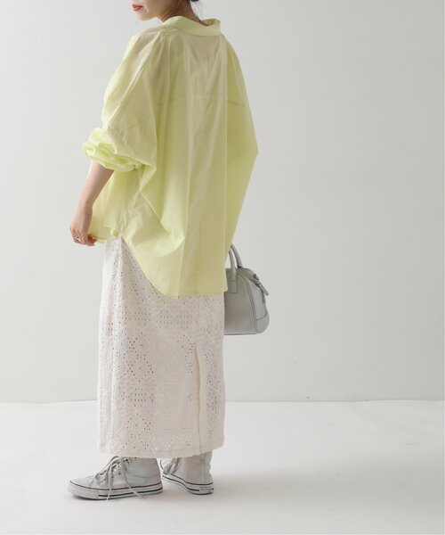 RAY CASSIN（レイカズン）の「BIGドロショルシャツ（シャツ/ブラウス・レディース・イエロー/ブルー/グリーン/オフホワイト・FREE）」の7枚目の写真