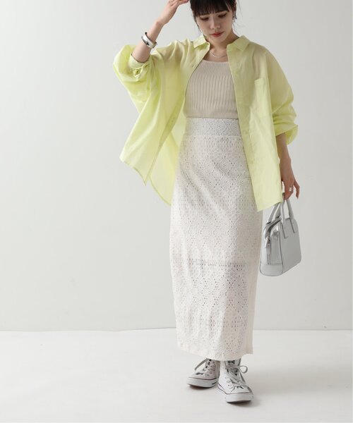 RAY CASSIN（レイカズン）の「BIGドロショルシャツ（シャツ/ブラウス・レディース・イエロー/ブルー/グリーン/オフホワイト・FREE）」の8枚目の写真