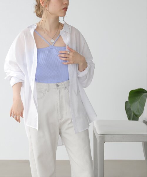 RAY CASSIN（レイカズン）の「BIGドロショルシャツ（シャツ/ブラウス・レディース・イエロー/ブルー/グリーン/オフホワイト・FREE）」の10枚目の写真