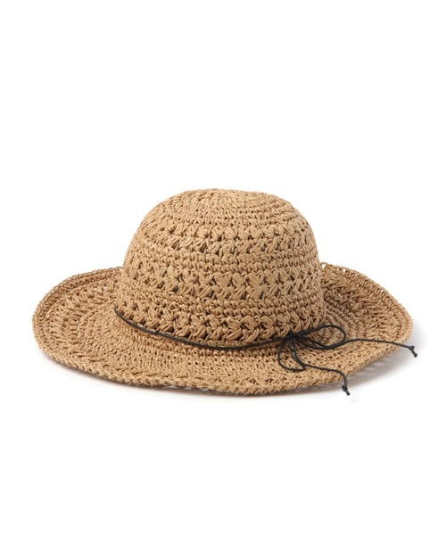 studio CLIP（スタディオクリップ）の「ペーパーつば広ハット（ハット・レディース・ベージュ/ナチュラル・FREE）」の2枚目の写真