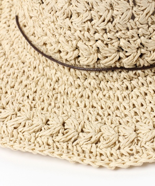 studio CLIP（スタディオクリップ）の「ペーパーつば広ハット（ハット・レディース・ベージュ/ナチュラル・FREE）」の6枚目の写真