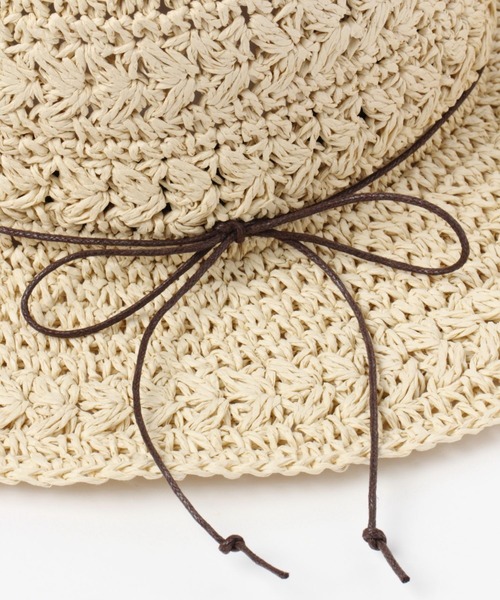 studio CLIP（スタディオクリップ）の「ペーパーつば広ハット（ハット・レディース・ベージュ/ナチュラル・FREE）」の14枚目の写真