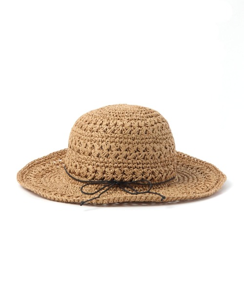 studio CLIP（スタディオクリップ）の「ペーパーつば広ハット（ハット・レディース・ベージュ/ナチュラル・FREE）」の12枚目の写真