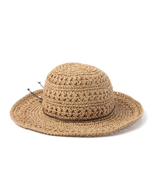 studio CLIP（スタディオクリップ）の「ペーパーつば広ハット（ハット・レディース・ベージュ/ナチュラル・FREE）」の7枚目の写真