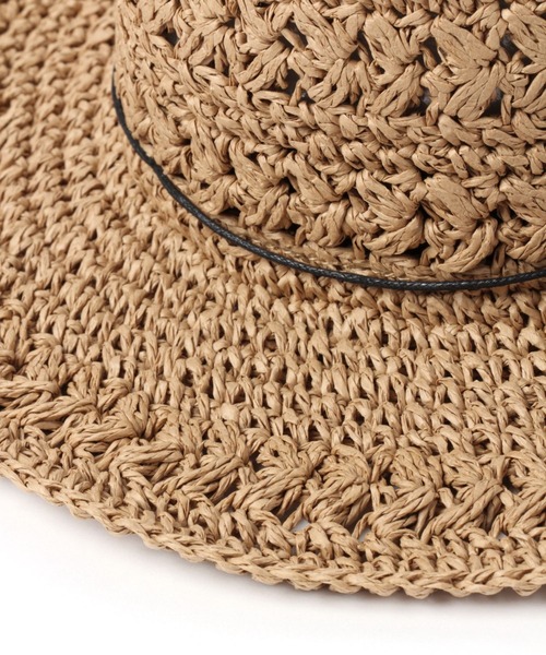 studio CLIP（スタディオクリップ）の「ペーパーつば広ハット（ハット・レディース・ベージュ/ナチュラル・FREE）」の4枚目の写真