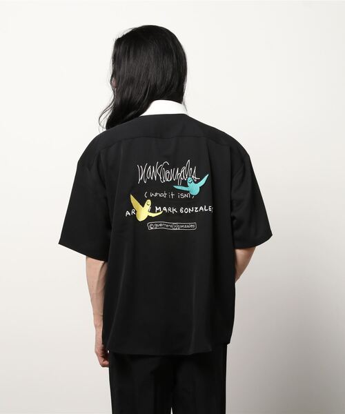 （What it isNt）ART BY MARKGONZALES（ワットイットイズント）の「【h】〔(what it isNT)ART BY MARK GONZALES〕バック刺繍ワークシャツ　半袖（シャツ/ブラウス・メンズ・ホワイト/グリーン/その他2/その他1/ブラック・X-LARGE/MEDIUM/LARGE）」の22枚目の写真