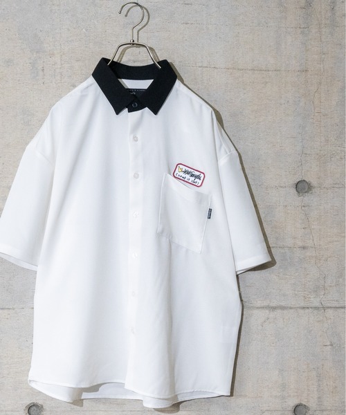 （What it isNt）ART BY MARKGONZALES（ワットイットイズント）の「【h】〔(what it isNT)ART BY MARK GONZALES〕バック刺繍ワークシャツ　半袖（シャツ/ブラウス・メンズ・ホワイト/グリーン/その他2/その他1/ブラック・X-LARGE/MEDIUM/LARGE）」の10枚目の写真