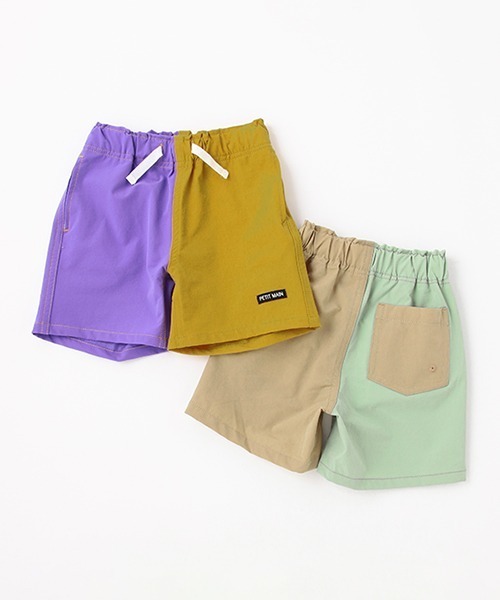 petit main（プティマイン）の「【水陸両用・吸水速乾】バイカラーハーフP【SWIM】（スラックス・キッズ・ライトカーキ/パープル・90cm/100cm/130cm/120cm/110cm/80ｃｍ）」の15枚目の写真