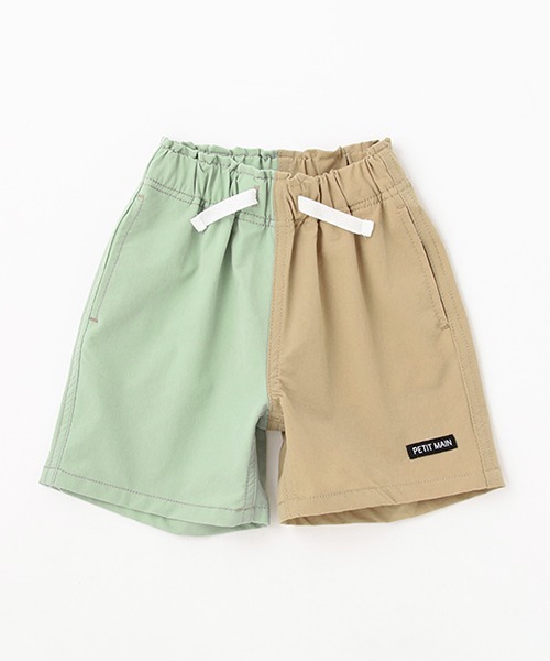 petit main（プティマイン）の「【水陸両用・吸水速乾】バイカラーハーフP【SWIM】（スラックス・キッズ・ライトカーキ/パープル・90cm/100cm/130cm/120cm/110cm/80ｃｍ）」の3枚目の写真