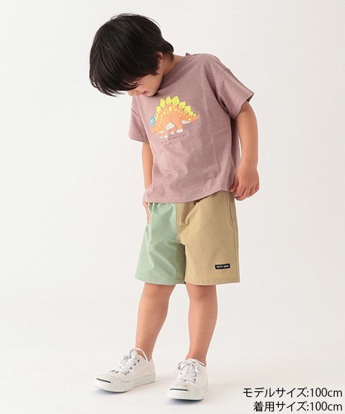 petit main（プティマイン）の「【水陸両用・吸水速乾】バイカラーハーフP【SWIM】（スラックス・キッズ・ライトカーキ/パープル・90cm/100cm/130cm/120cm/110cm/80ｃｍ）」の13枚目の写真