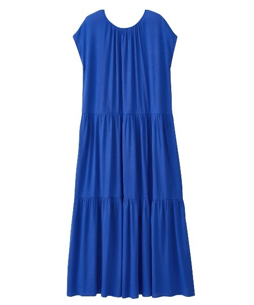 GeeRA(ジーラ)の「楊柳素材ティアードワンピース(ワンピース・レディース・ネイビー/ブルー/オレンジ・LARGE/MEDIUM/X-LARGE)」の10枚目の写真