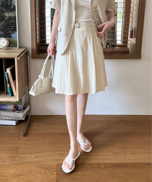 ベルトプリーツミディスカート スカート By Muni R バイ ムニール のファッション通販 Zozotown