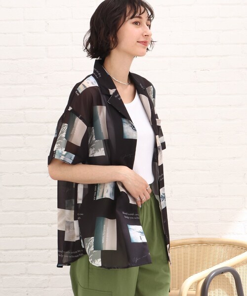 Cutie Blonde（キューティーブロンド）の「◆グラフィックプリントシャツ（シャツ/ブラウス・レディース・ホワイト系3/ブラック系・00）」の12枚目の写真