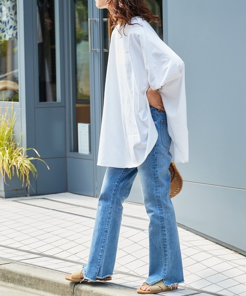 CIAOPANIC TYPY（チャオパニックティピー）の「バックフォトポンチョTee（Tシャツ/カットソー・レディース・ブラック/ホワイト/グレー系その他/オフホワイト/チャコールグレー・ONE SIZE）」の15枚目の写真