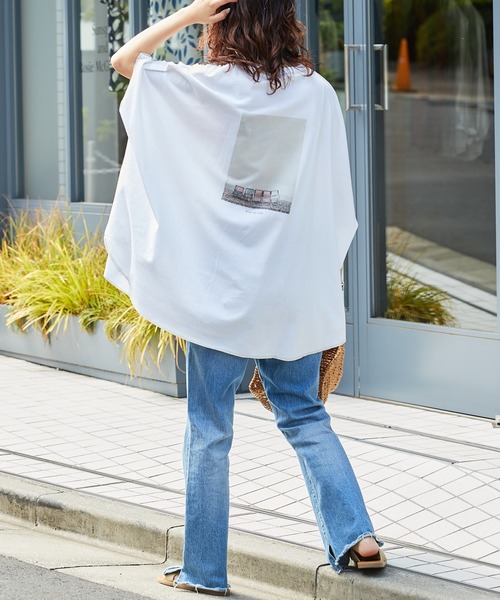 CIAOPANIC TYPY（チャオパニックティピー）の「バックフォトポンチョTee（Tシャツ/カットソー・レディース・ブラック/ホワイト/グレー系その他/オフホワイト/チャコールグレー・ONE SIZE）」の16枚目の写真
