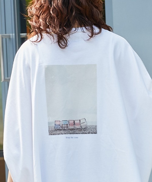 CIAOPANIC TYPY（チャオパニックティピー）の「バックフォトポンチョTee（Tシャツ/カットソー・レディース・ブラック/ホワイト/グレー系その他/オフホワイト/チャコールグレー・ONE SIZE）」の11枚目の写真