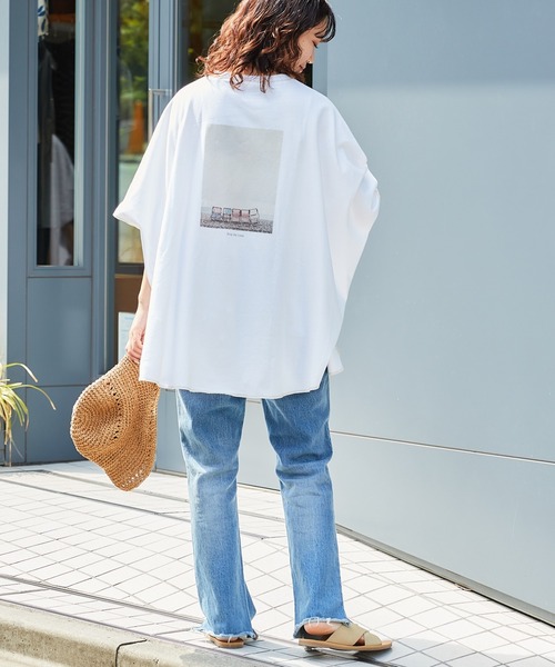 CIAOPANIC TYPY（チャオパニックティピー）の「バックフォトポンチョTee（Tシャツ/カットソー・レディース・ブラック/ホワイト/グレー系その他/オフホワイト/チャコールグレー・ONE SIZE）」の18枚目の写真