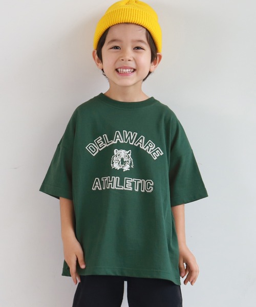 coca（coca）（コカ）の「キッズ 親子お揃い　ビッグシルエットプリントアソートTee（Tシャツ/カットソー・キッズ・ホワイト/チャコールグレー/ライトブルー/ブラウン/ピンク/グリーン・100/110/120/130）」の4枚目の写真