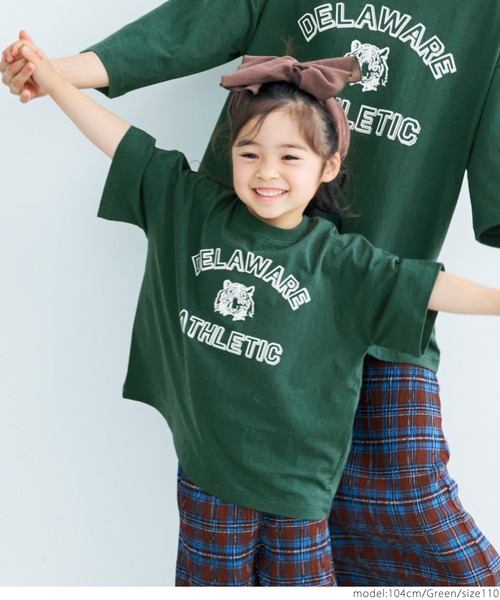 coca（coca）（コカ）の「キッズ 親子お揃い　ビッグシルエットプリントアソートTee（Tシャツ/カットソー・キッズ・ホワイト/チャコールグレー/ライトブルー/ブラウン/ピンク/グリーン・100/110/120/130）」の17枚目の写真