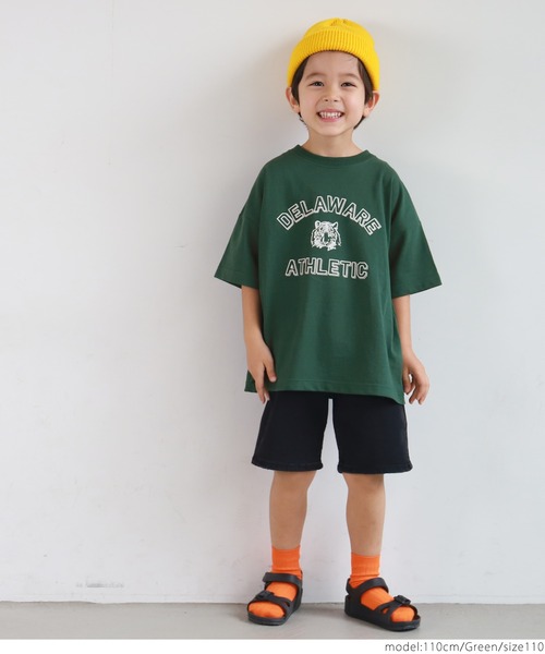 coca（coca）（コカ）の「キッズ 親子お揃い　ビッグシルエットプリントアソートTee（Tシャツ/カットソー・キッズ・ホワイト/チャコールグレー/ライトブルー/ブラウン/ピンク/グリーン・100/110/120/130）」の16枚目の写真