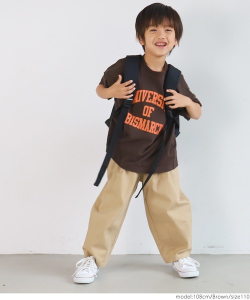 coca（coca）（コカ）の「キッズ 親子お揃い　ビッグシルエットプリントアソートTee（Tシャツ/カットソー・キッズ・ホワイト/チャコールグレー/ライトブルー/ブラウン/ピンク/グリーン・100/110/120/130）」の15枚目の写真